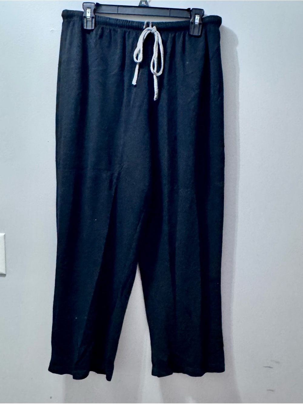 Women’s Black Lounge Pants w Gray Drawstring, size XL